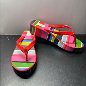 Kate Spade Multicolor Striped Sandals